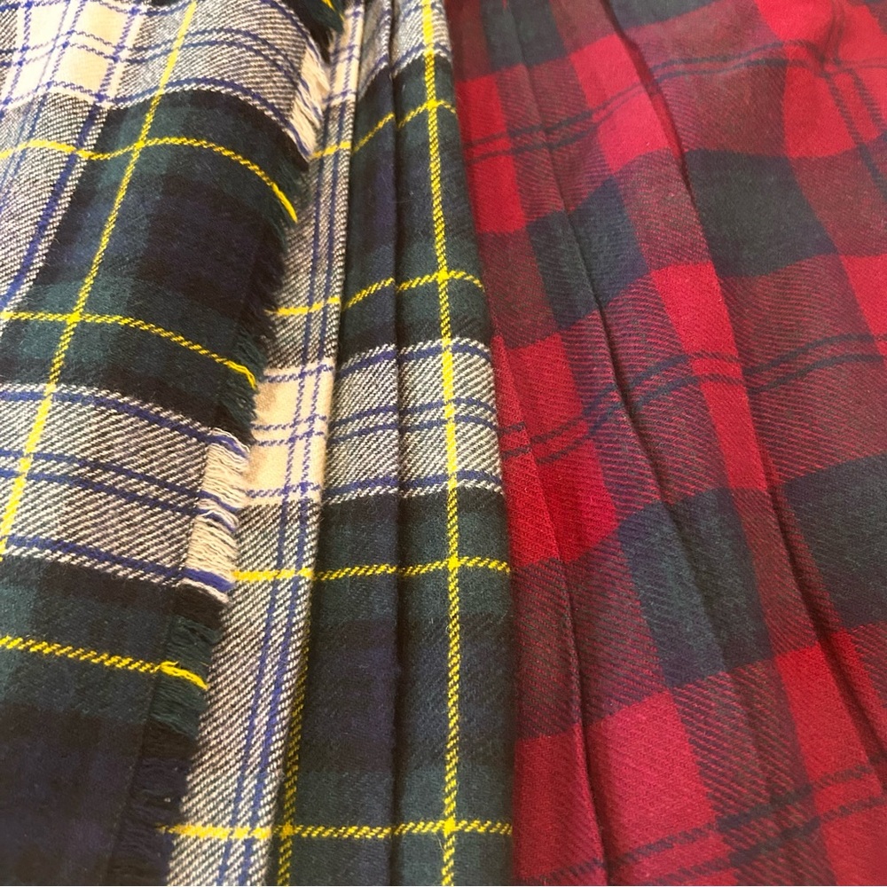 Clan laird skirt kilt womens size 8/10 vintage set 2 red green blue ivory multi - Picture 15 of 15